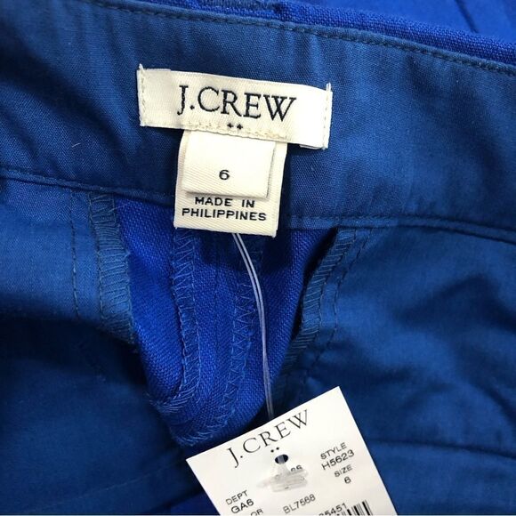 J. Crew Linen Cotton Scalloped Hem Shorts - Picture 3 of 5